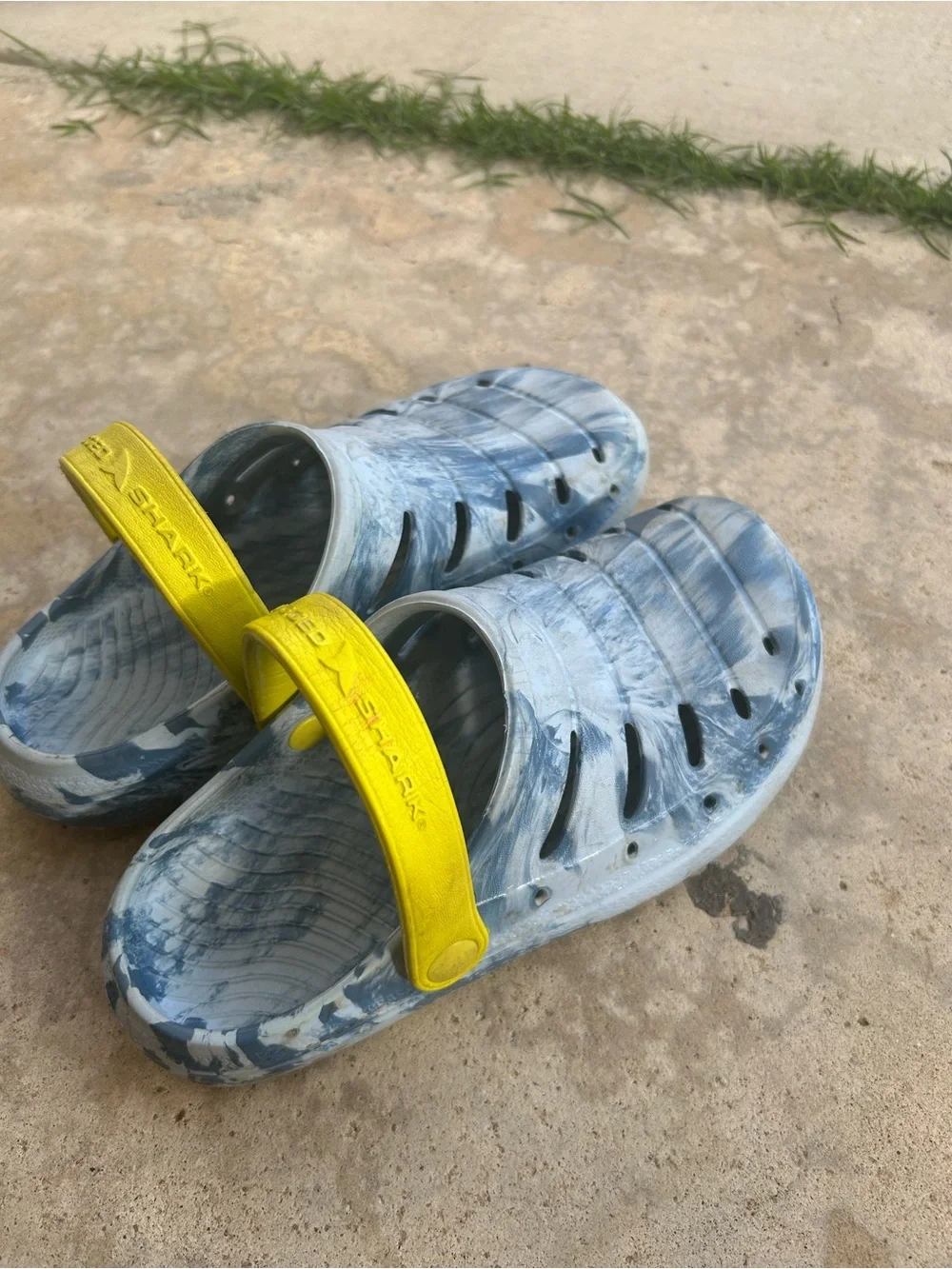 Kids Tie-Dye Clog Sandals with Yellow Strap